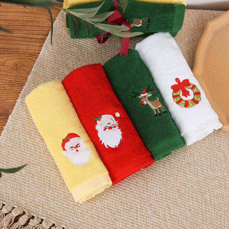 

Christmas Towels Gift Set, Absorbent Quick Drying Bath Towel, Washing Towel Hand Face Cloth Towel for Home Bathroom