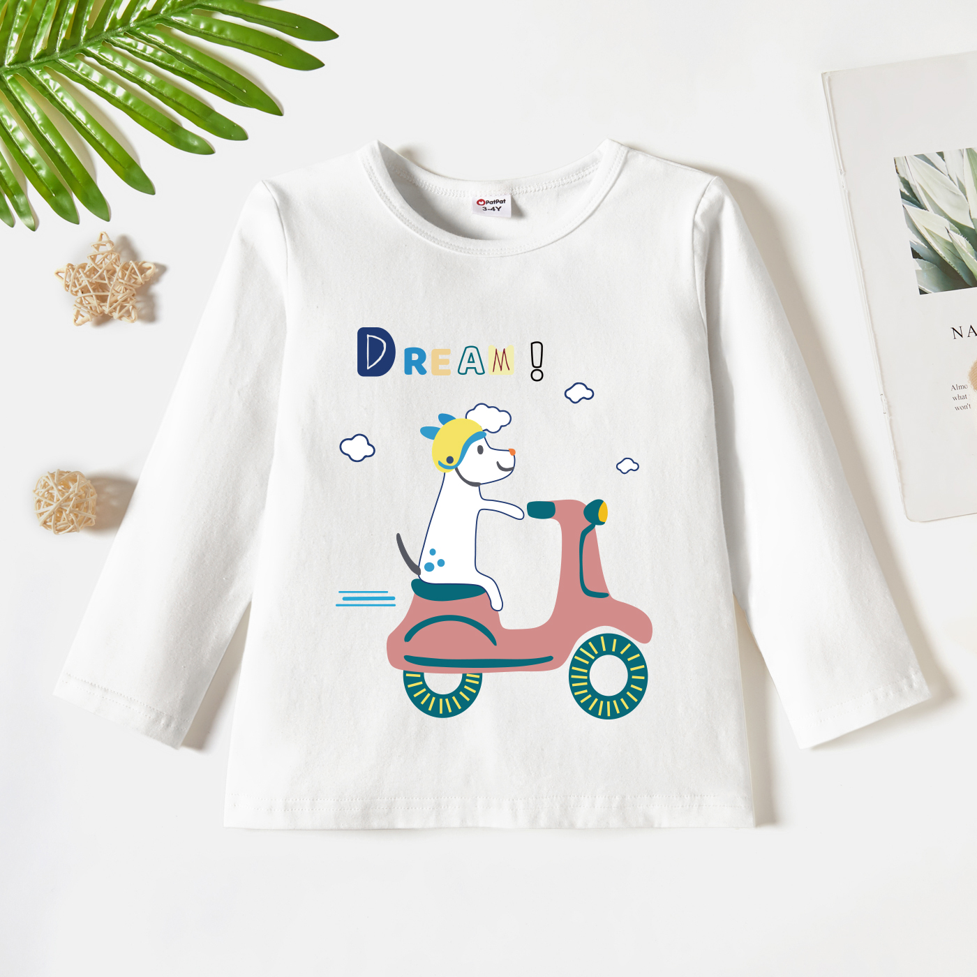 

Toddler Graphic White Long-sleeve Tee