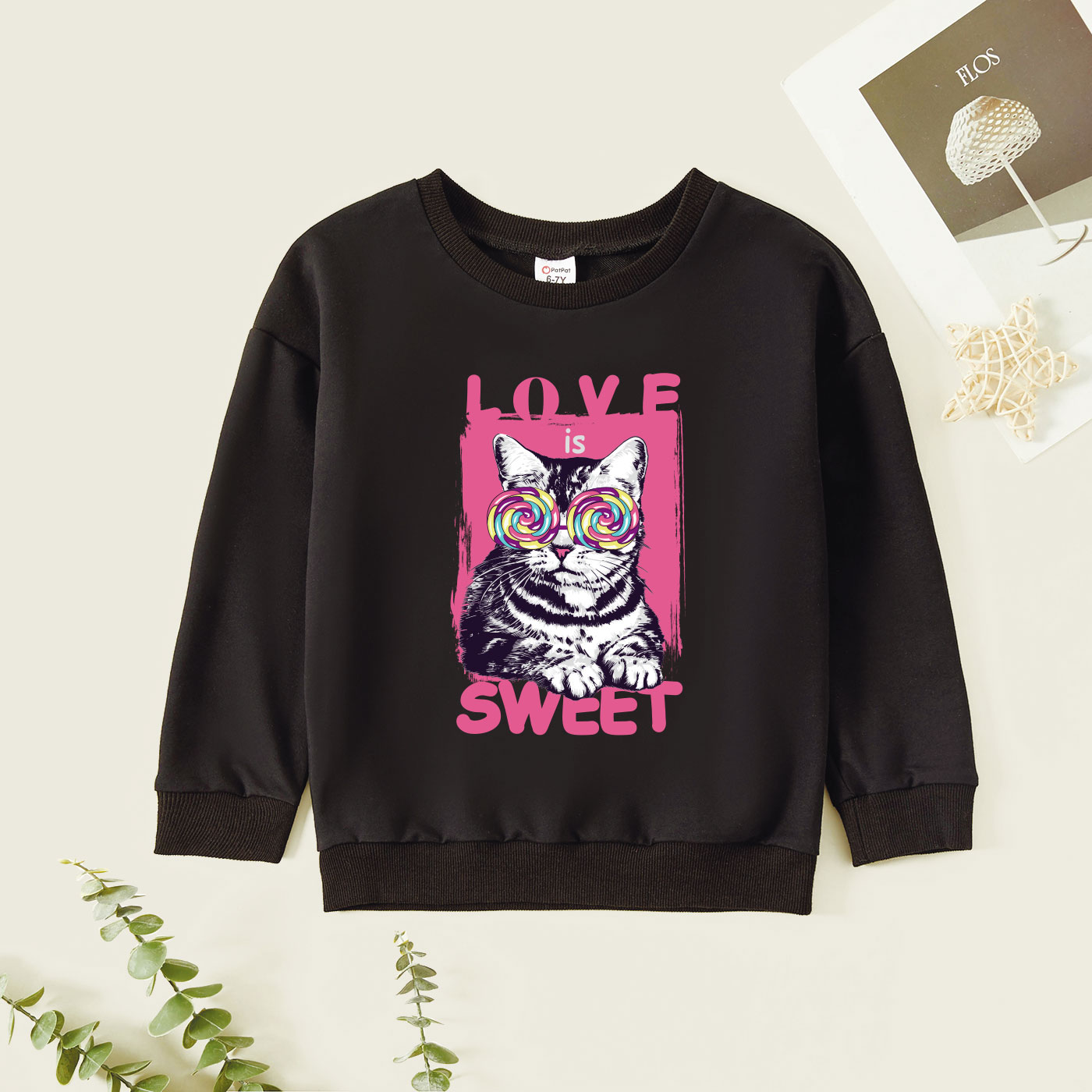 

Kids Graphic Black Long-sleeve Pullover