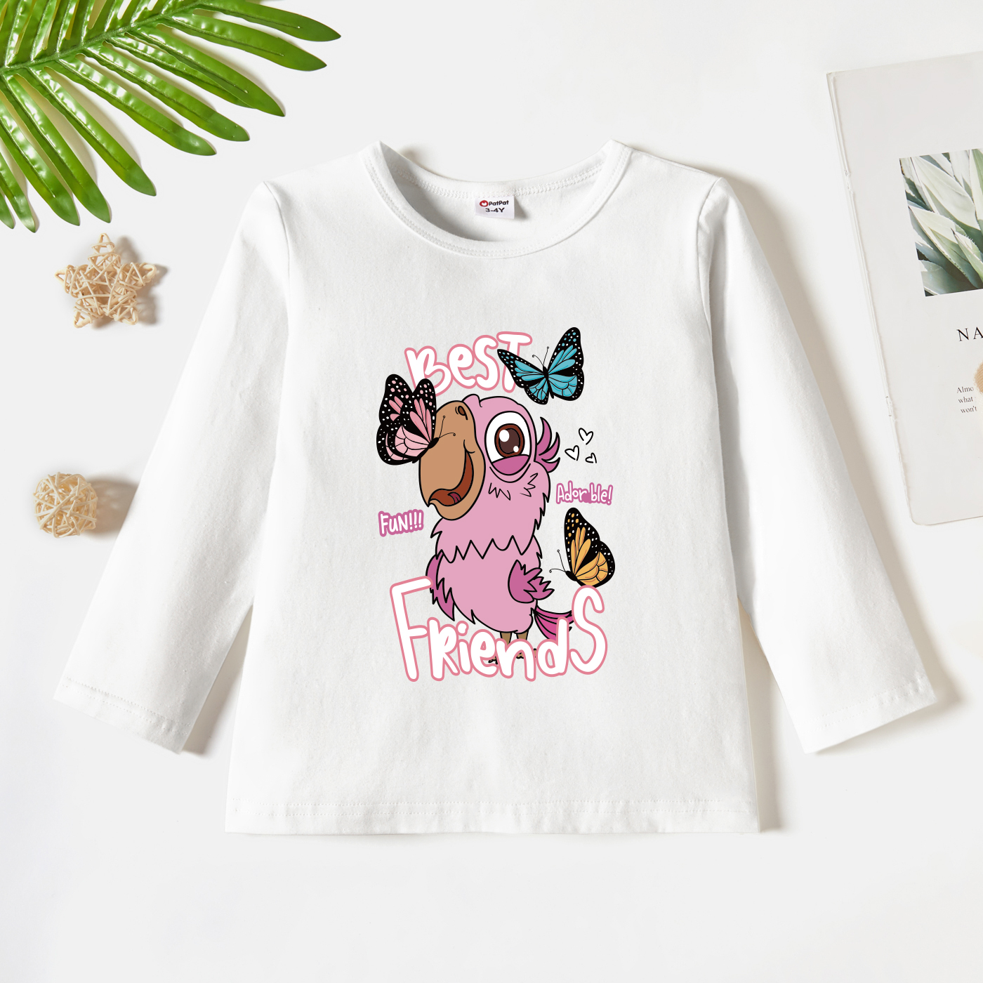 

Toddler Graphic White Long-sleeve Tee