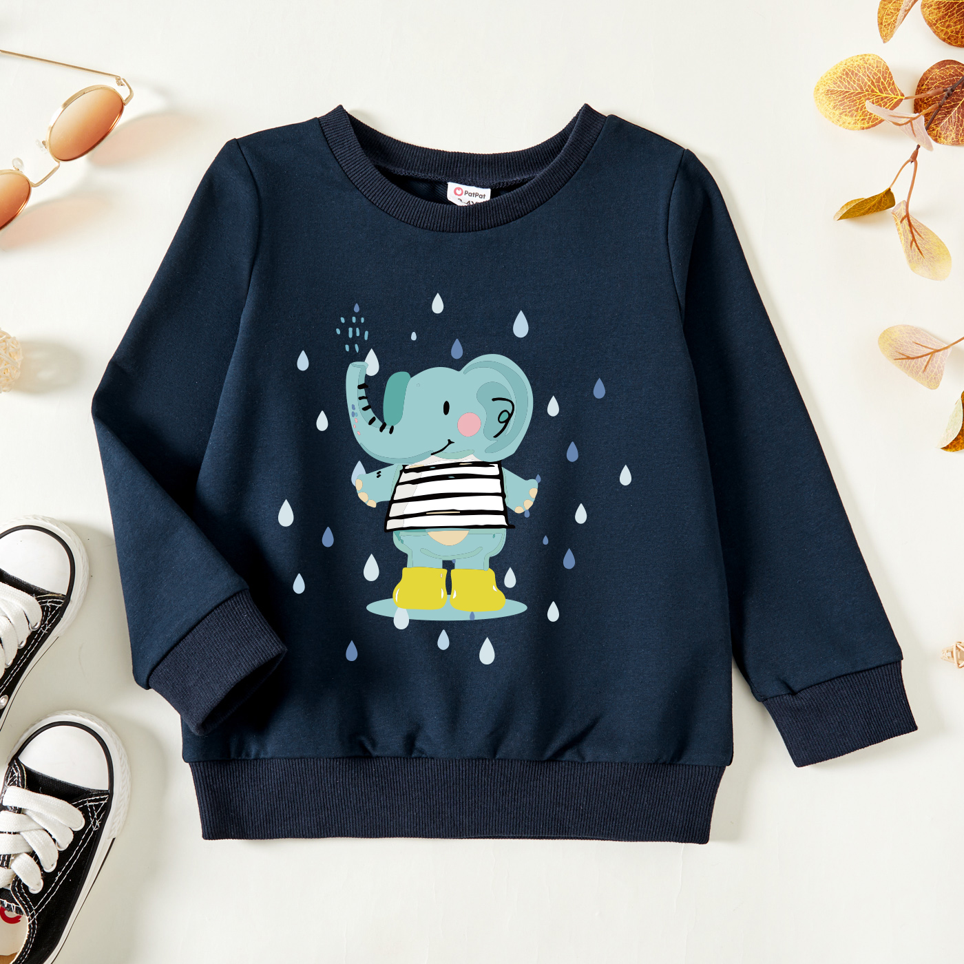 

Toddler Graphic Dark Blue Long-sleeve Pullover