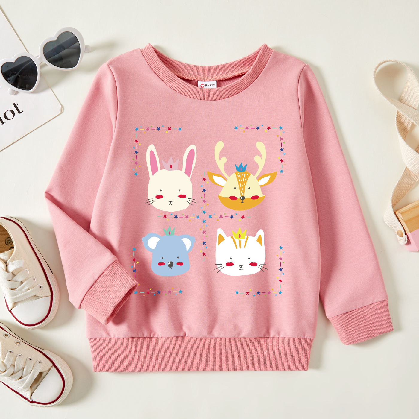 

Toddler Graphic Pink Long-sleeve Pullover