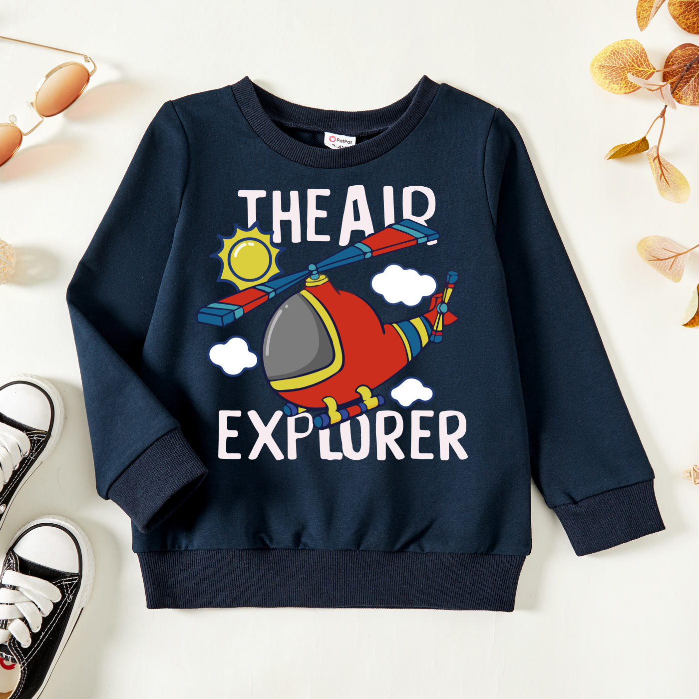 

Toddler Graphic Dark Blue Long-sleeve Pullover