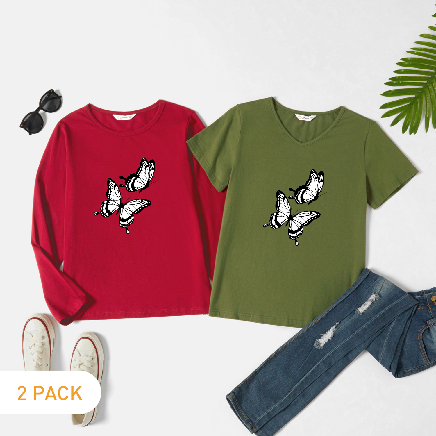 

2-Pack Graphic Tee Set For women
