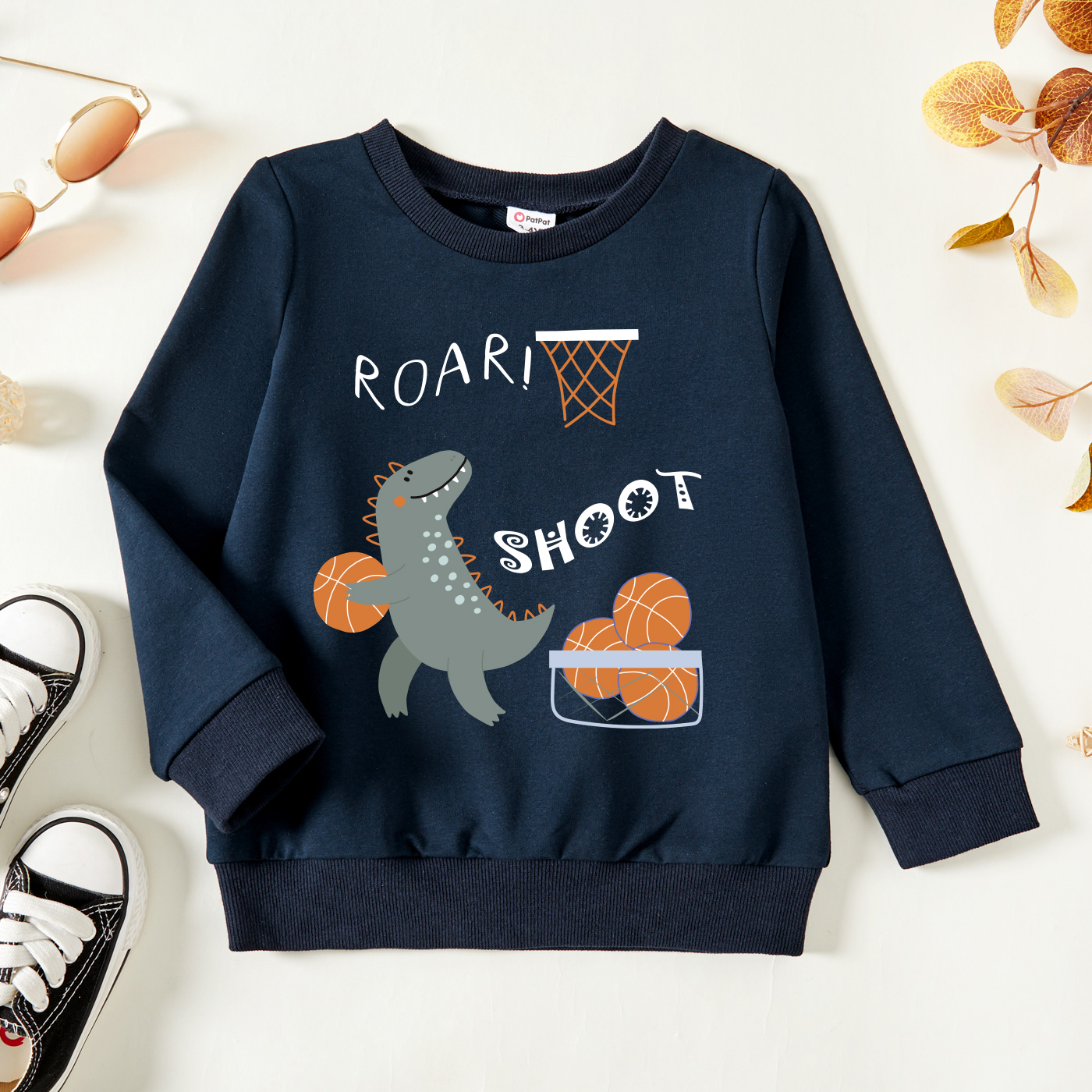 

Toddler Graphic Dark Blue Long-sleeve Pullover
