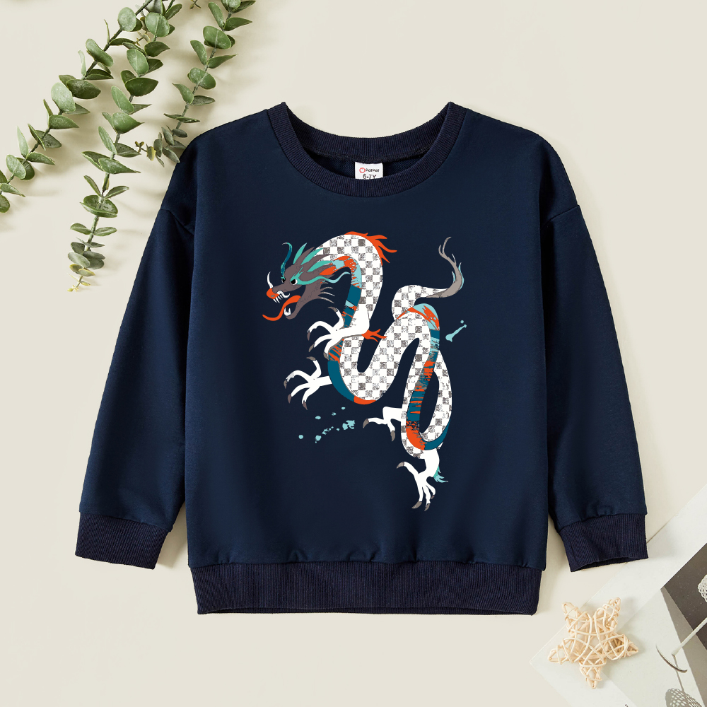 

Kids Graphic Dark Blue Long-sleeve Pullover