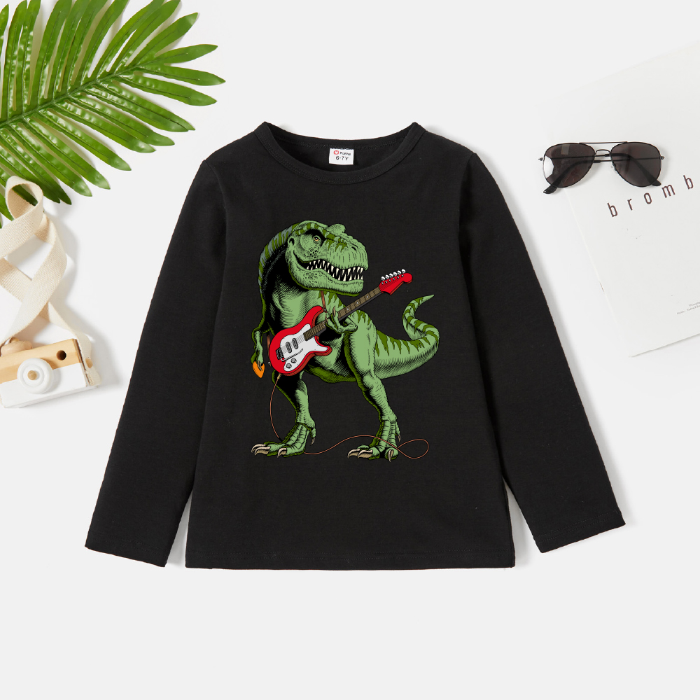 

Kid Boy Graphic Dinosaur Print Long-sleeve Tee