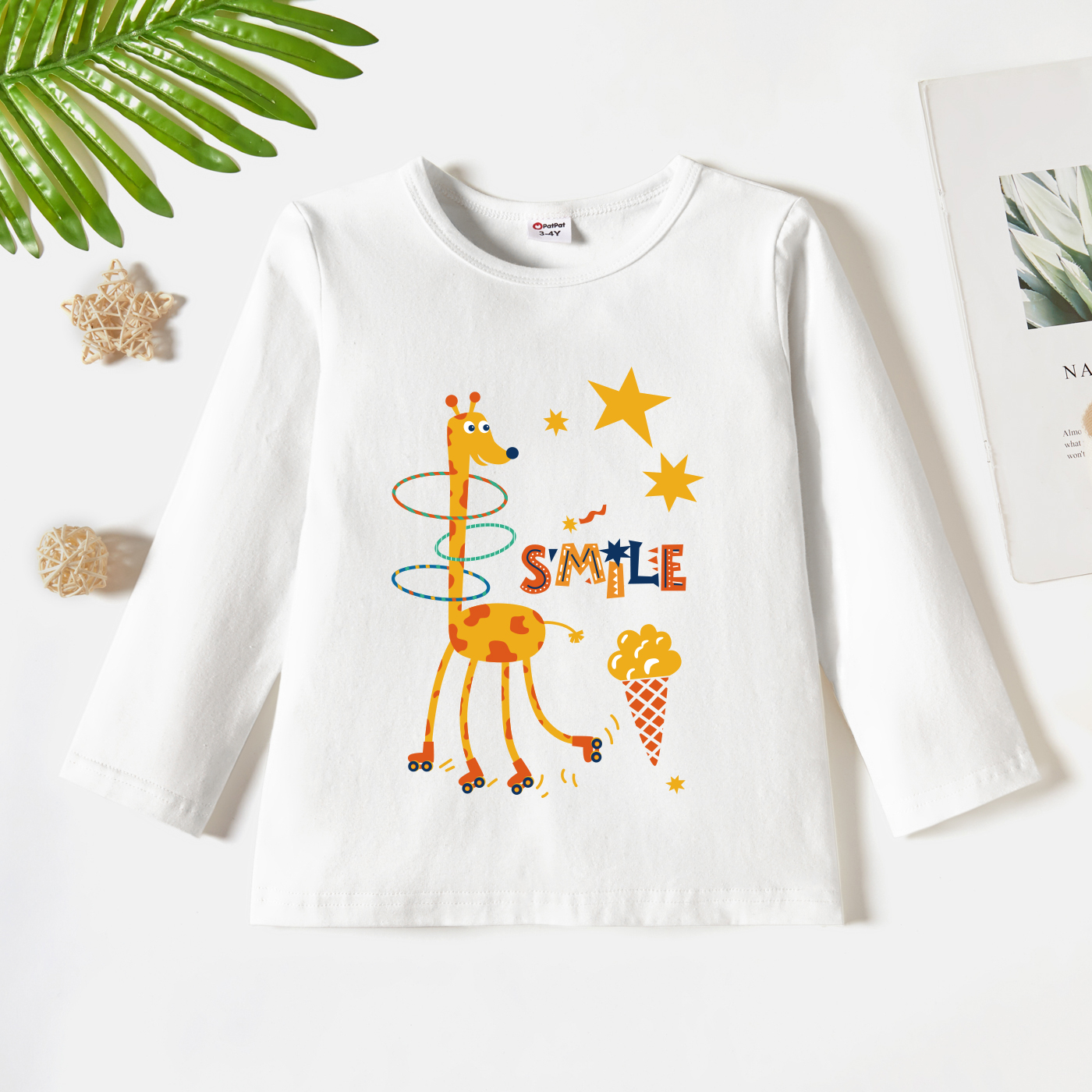 

Toddler Graphic White Long-sleeve Tee