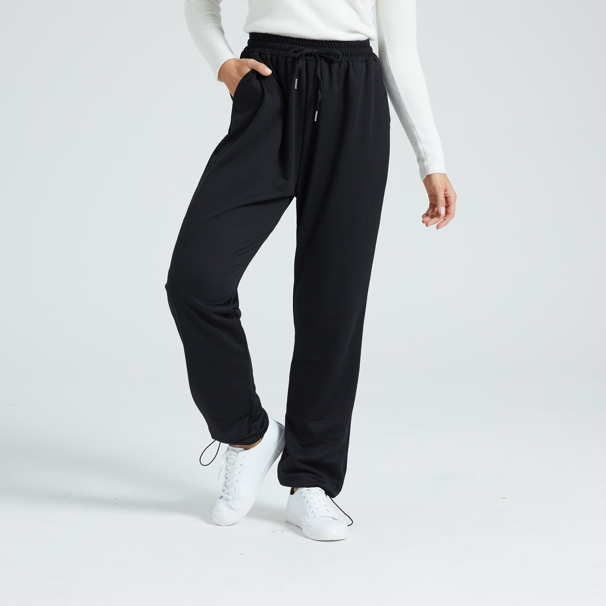 

Maternity Black Elastic Waist Casual Pants