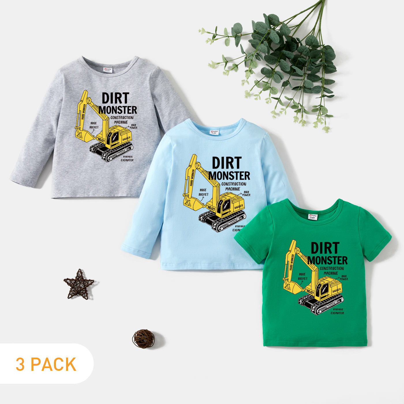 

3-Pack Toddler Graphic Tee Set
