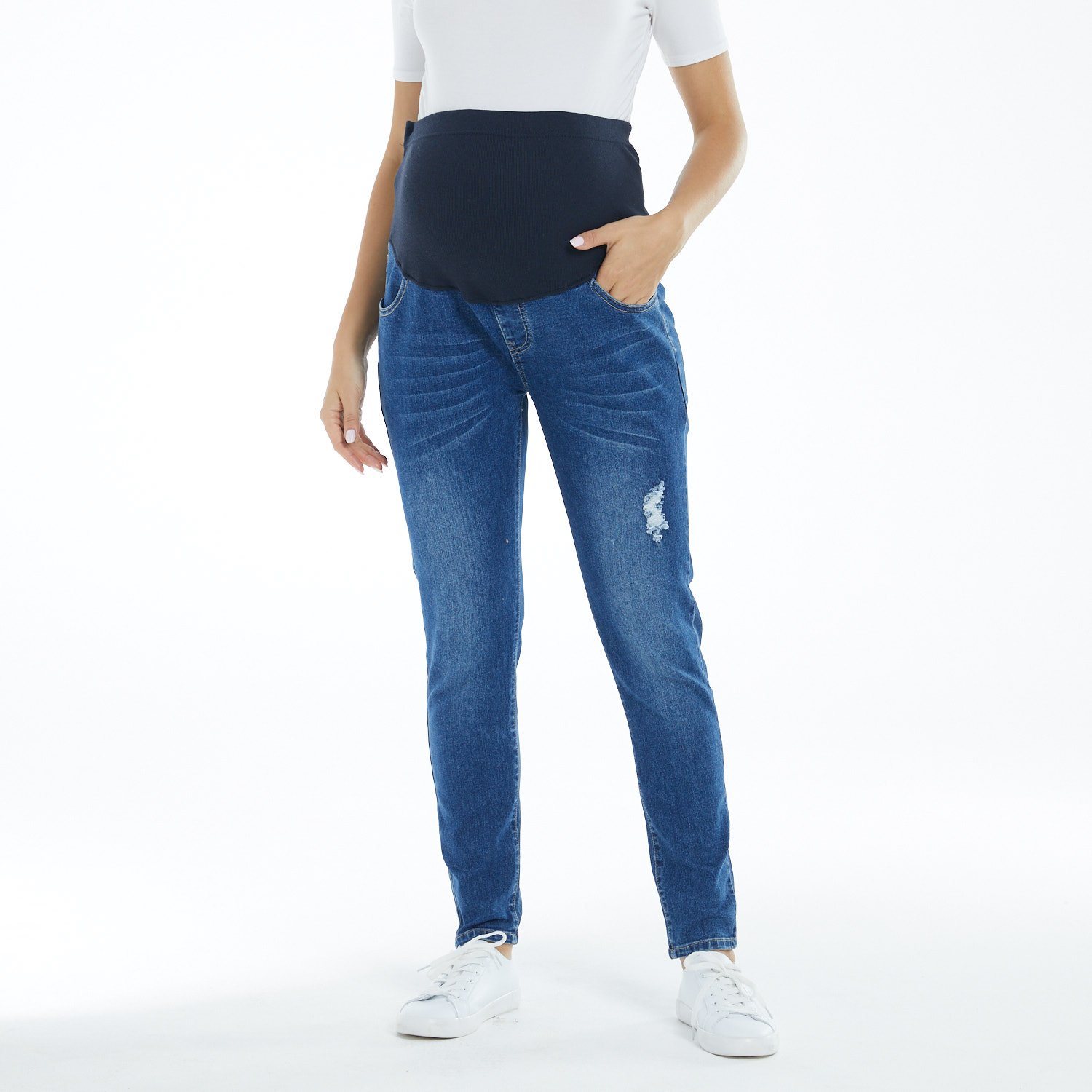 

Maternity Casual Deep Blue Skinny Denim