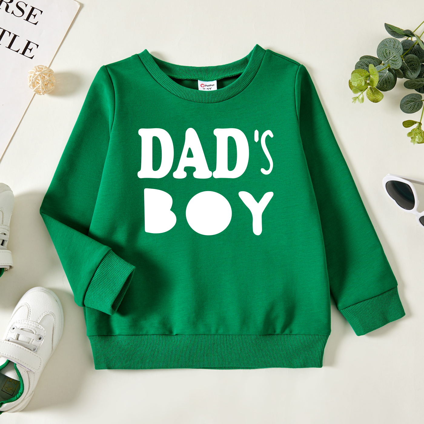 

Toddler Boy Graphic Letter Print Long-sleeve Pullover