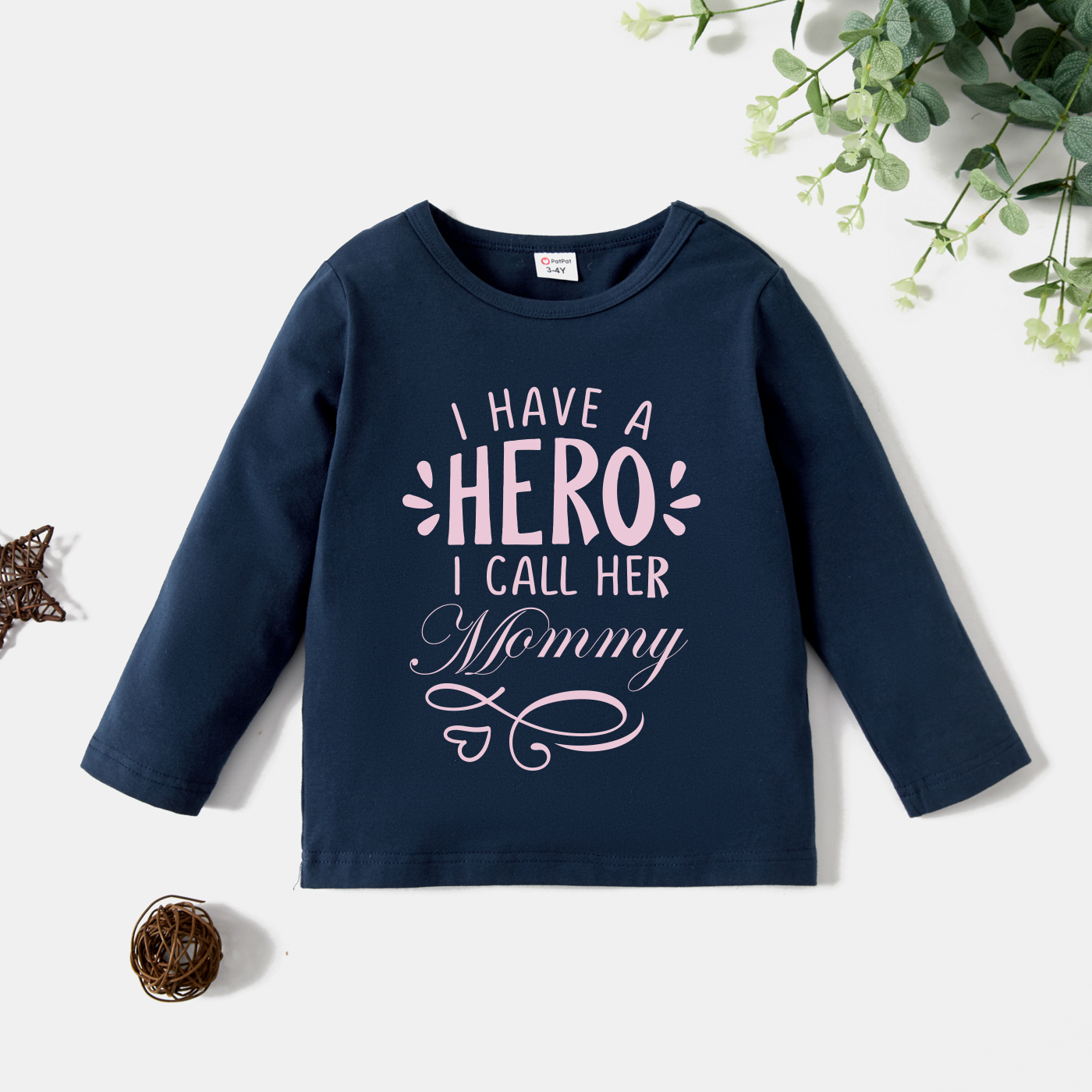 

Toddler Graphic Dark Blue Long-sleeve Tee