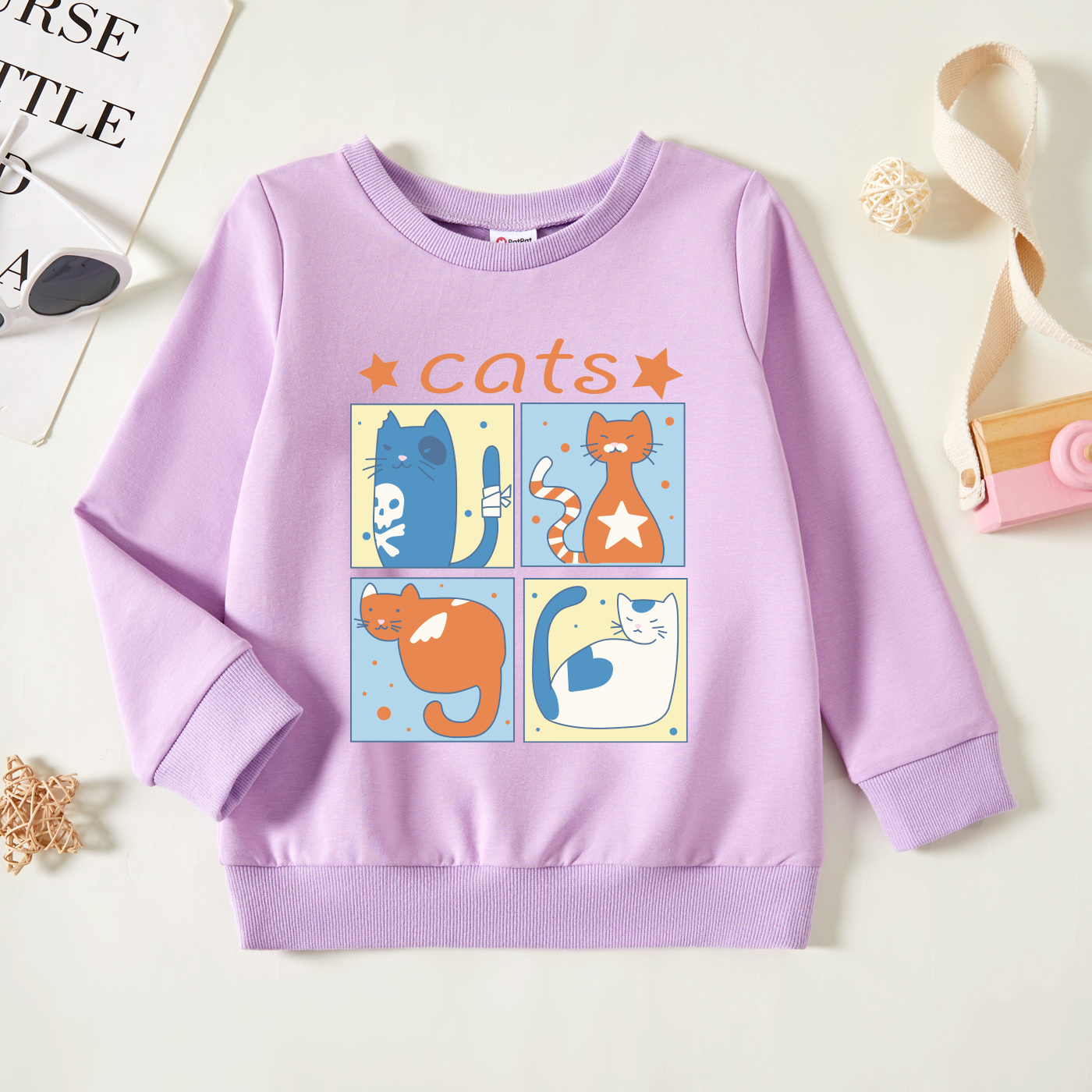 

Toddler Graphic Lavender Purple Long-sleeve Pullover