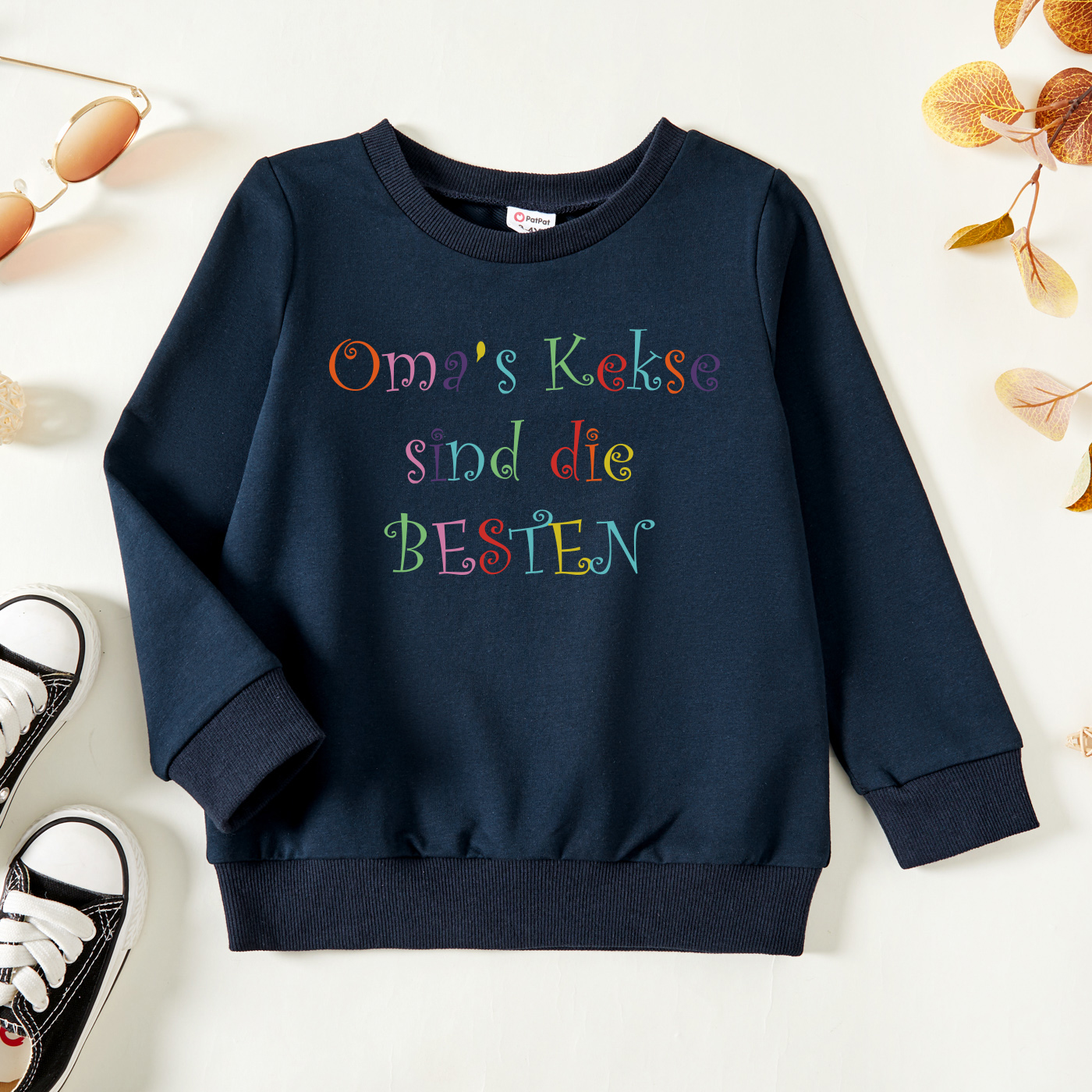 

Toddler Graphic Letter Print Long-sleeve Pullover