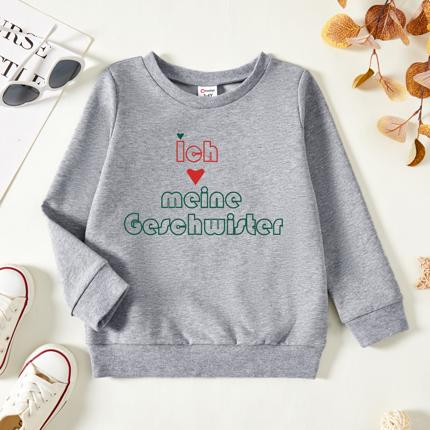 

Toddler Graphic Light gray Long-sleeve Pullover