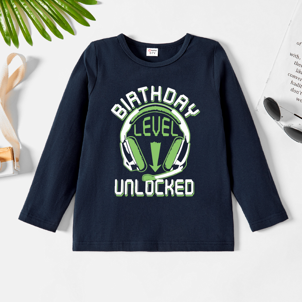 

Kids Boy Graphic Letter Print Long-sleeve Tee