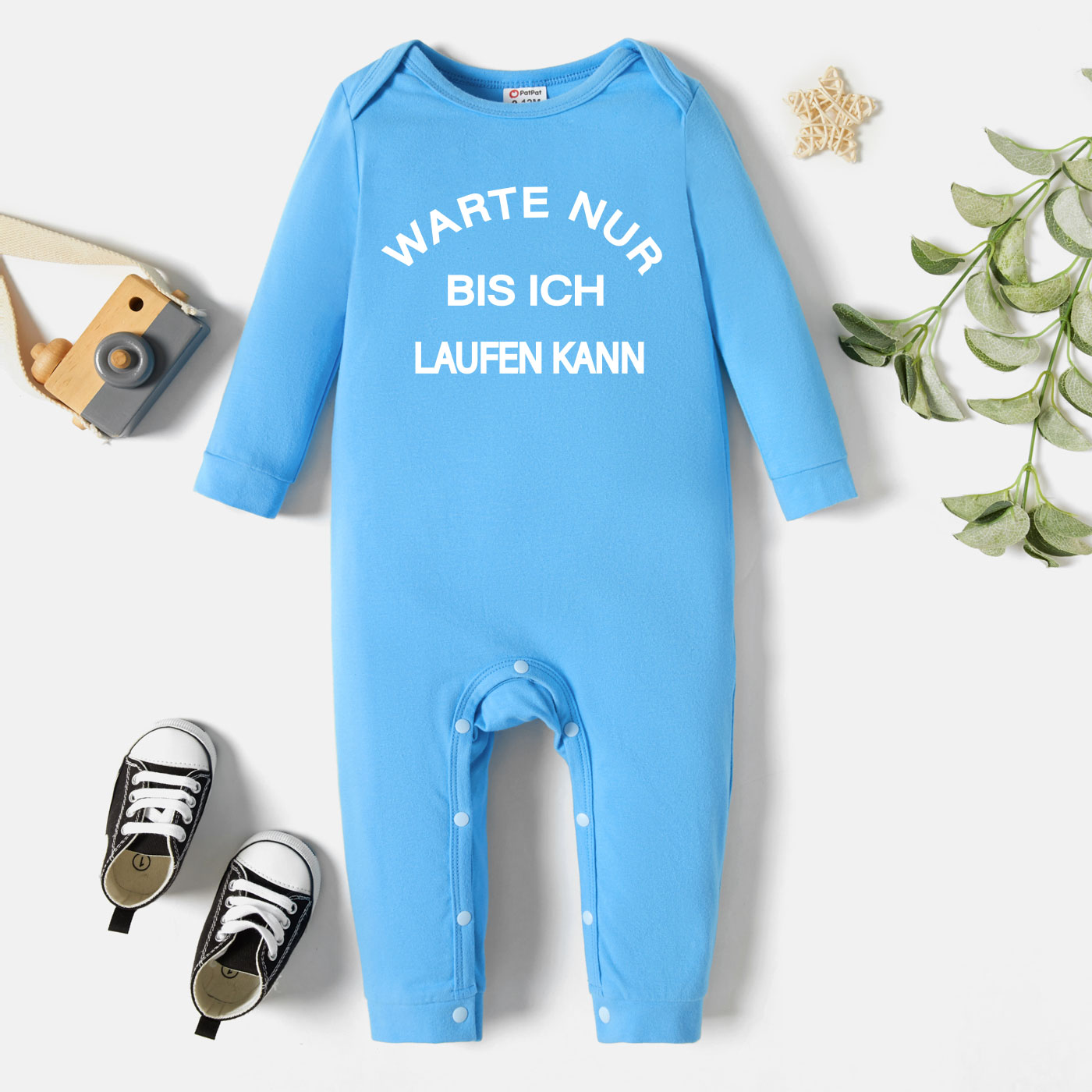 

Baby Boy Graphic Letter Print Long-sleeve Jumpsuit