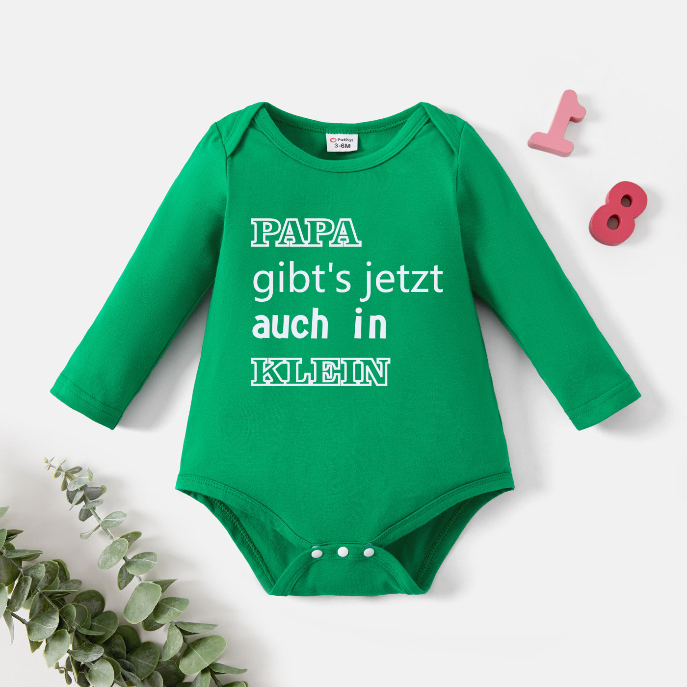

Baby Boy Graphic Letter Print Long-sleeve Romper