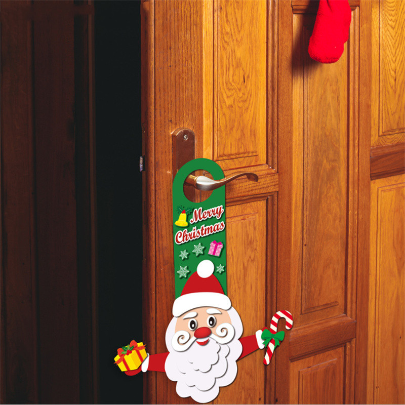 

Christmas 3D Door Hanging Stickers DIY Holiday Party Decoration Wall Stickers