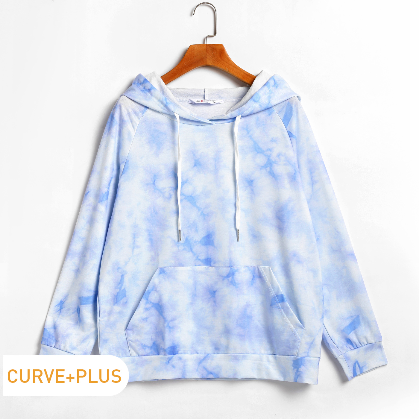 

Women Plus Size Casual Tie Dye Drawstring Hoodie Sweatshirt with Pocket