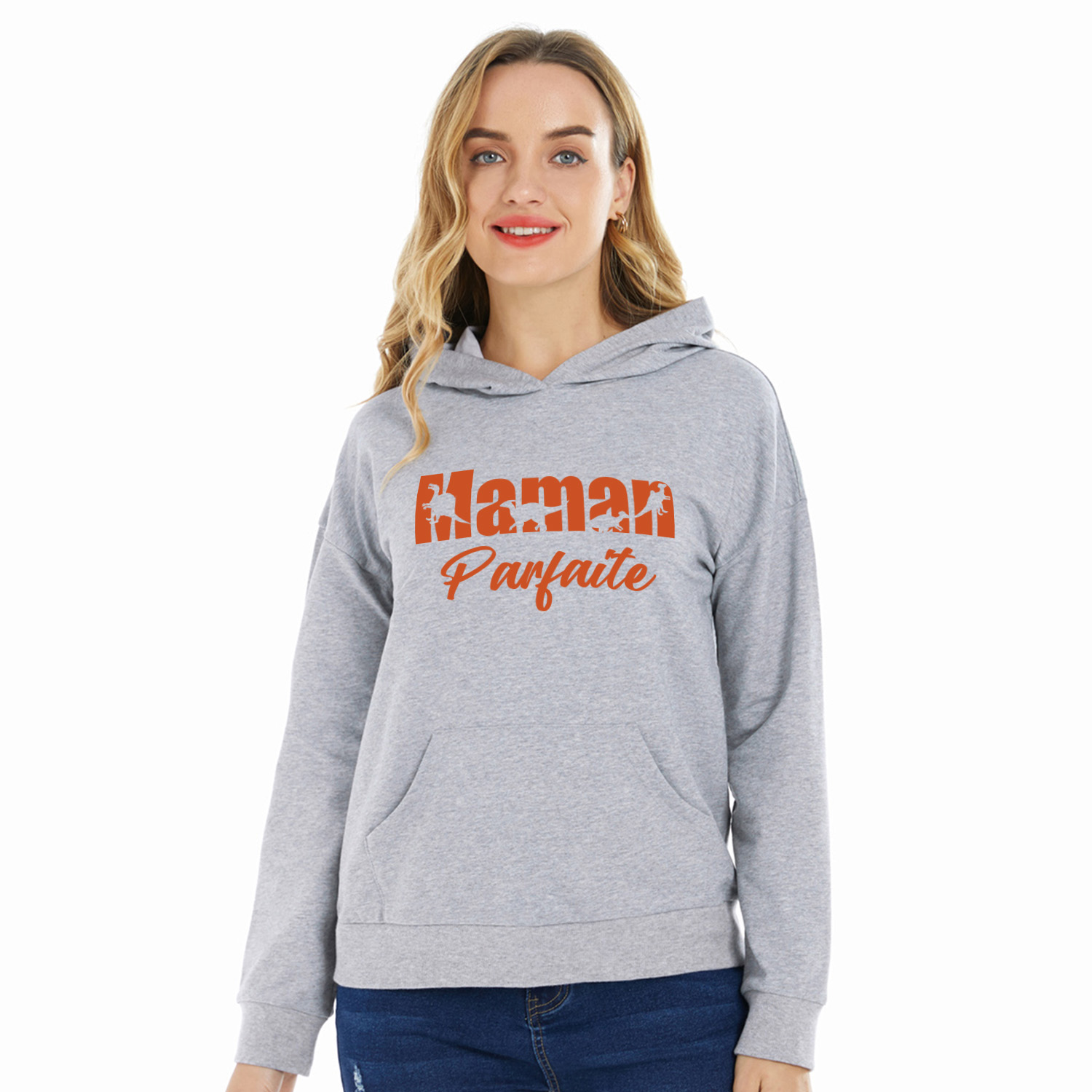 

Women Graphic Letter and Dinosaur Print Long-sleeve Hooded Pullover