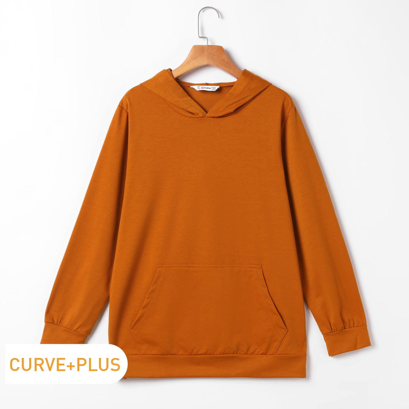 

Women Plus Size Casual Solid Hoodie Sweatshirt with Pocket