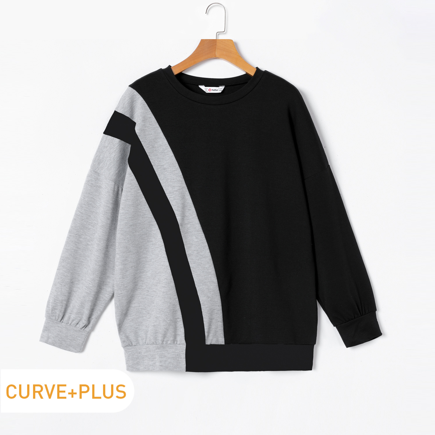 

Women Plus Size Casual Colorblock Pullover Sweatshirt
