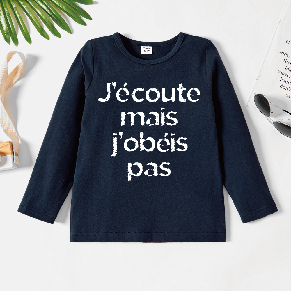 

Kid Graphic Letter Print Long-sleeve Tee