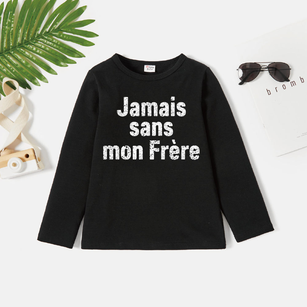 

Kid Graphic Letter Print Long-sleeve Tee