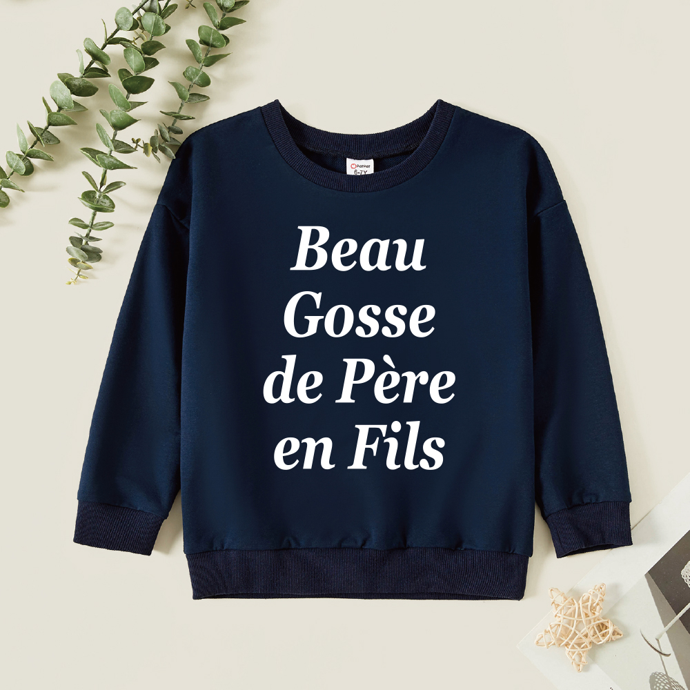 

Kid Boy Graphic Letter Print Long-sleeve Pullover