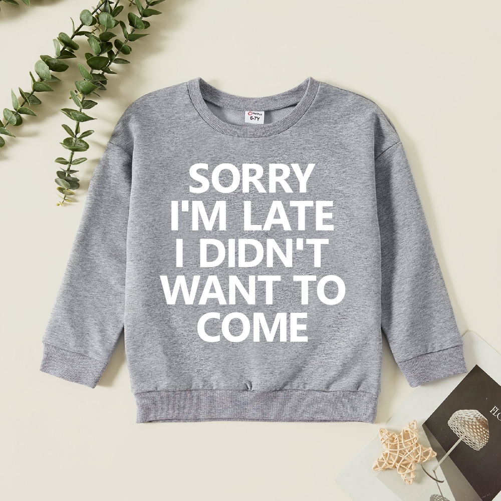 

Kid Graphic Letter Print Long-sleeve Pullover