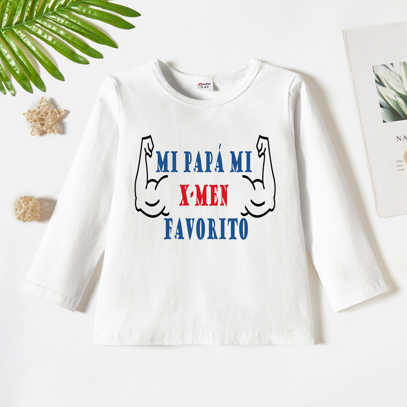

Toddler Boy Graphic Letter Print Long-sleeve Tee