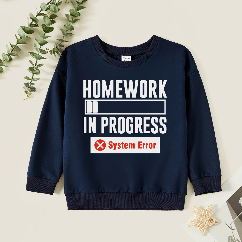 

Kid Graphic Letter Print Long-sleeve Pullover