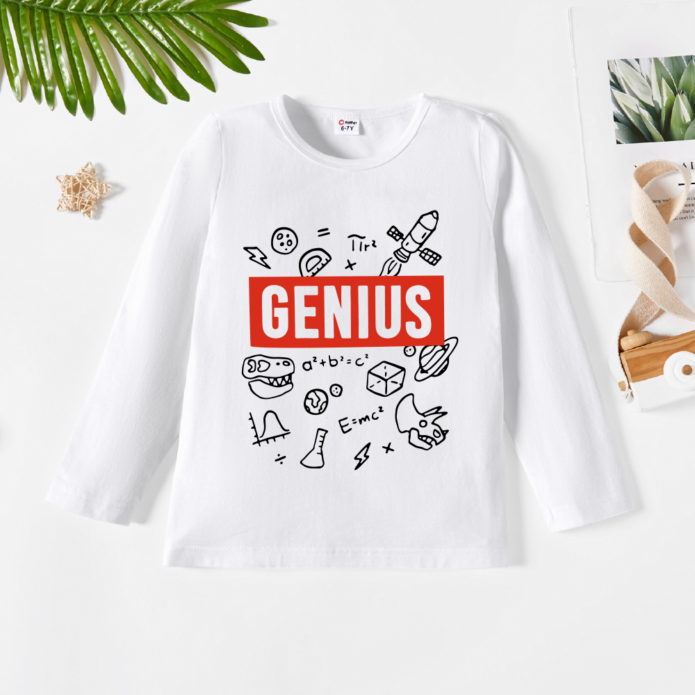 

Kids Boy Graphic Letter Print Long-sleeve Tee