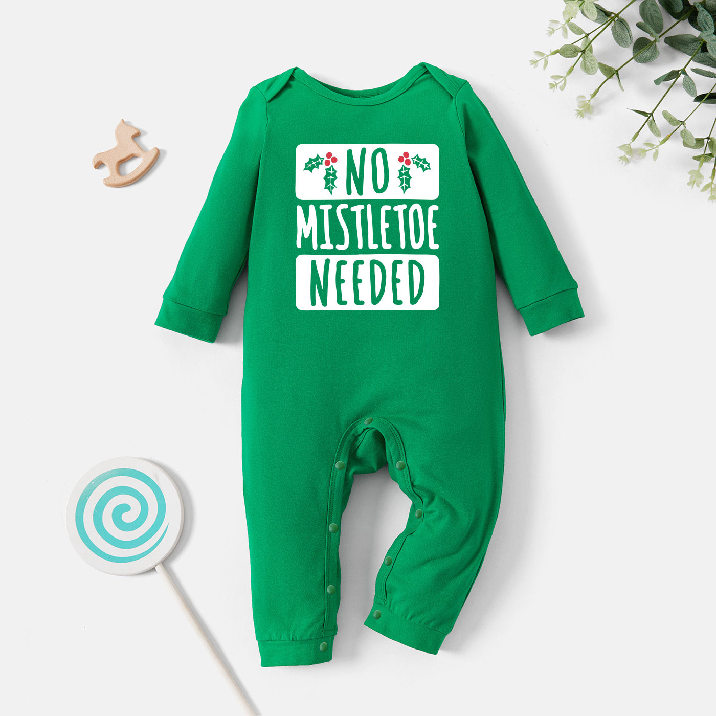 

Baby Graphic Letter Print Long-sleeve Jumpsuit