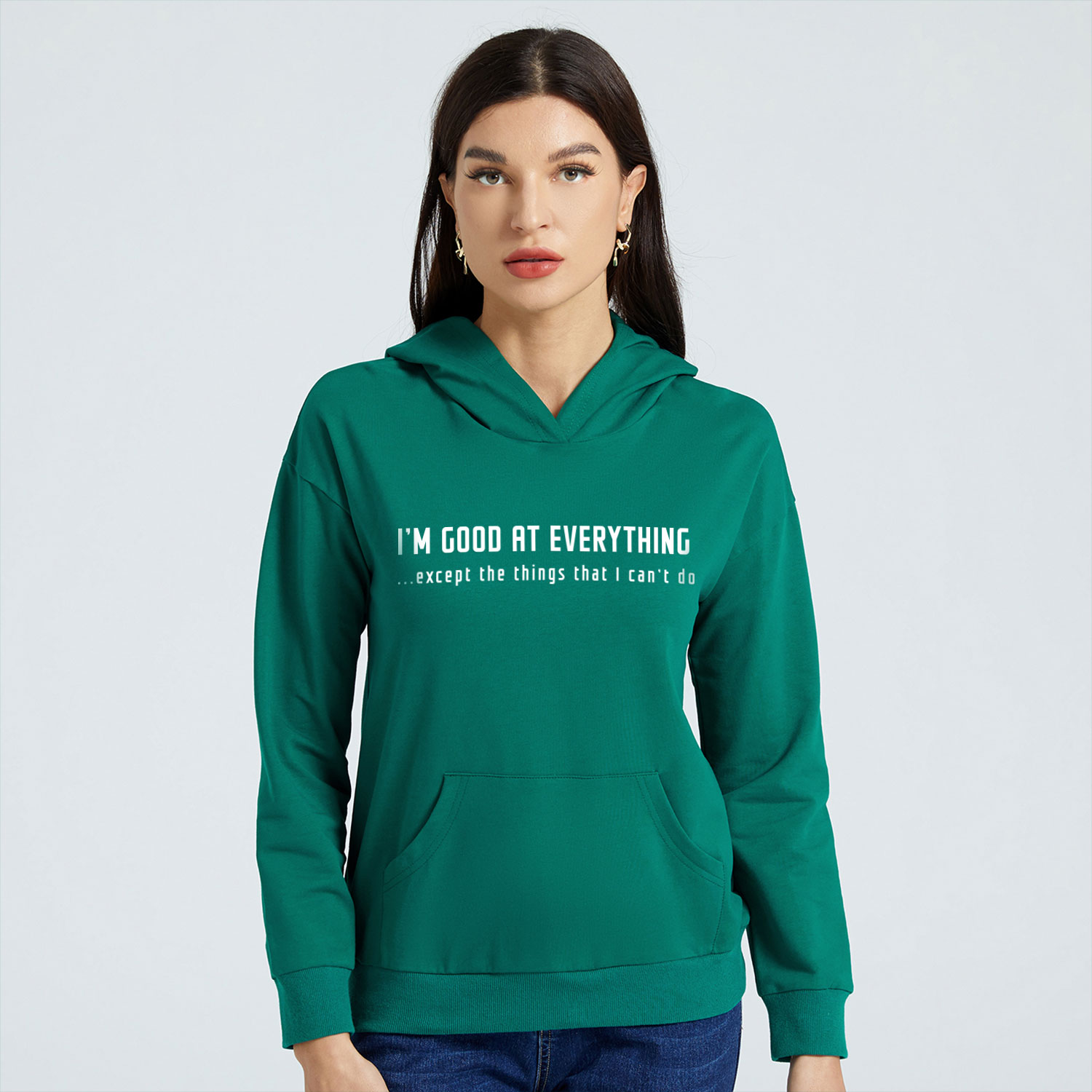 

Women Graphic Letter Print Long-sleeve Hooded Pullover
