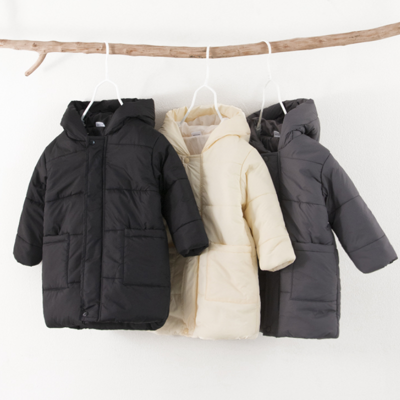 

Toddler Boy/Girl Casual Solid Color Hooded Coat