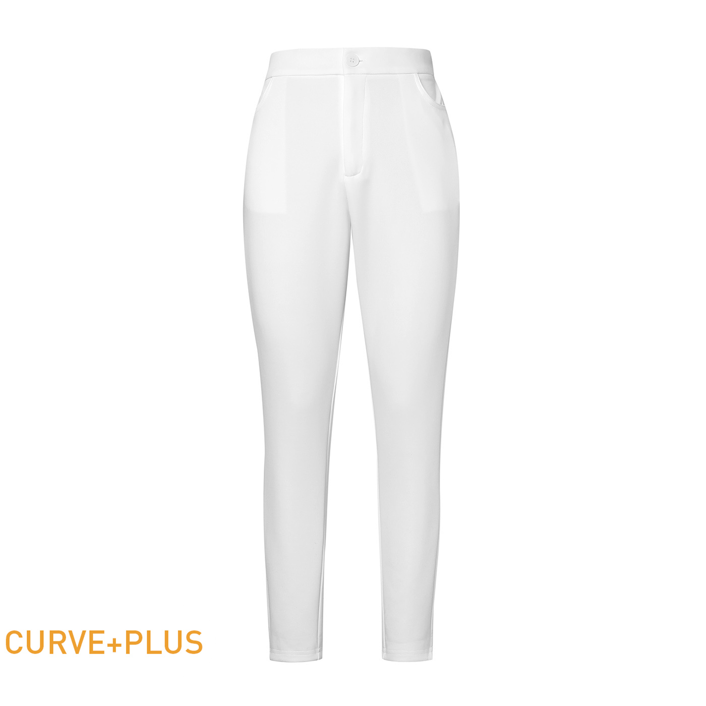 

Women Plus Size Casual White Skinny Pants