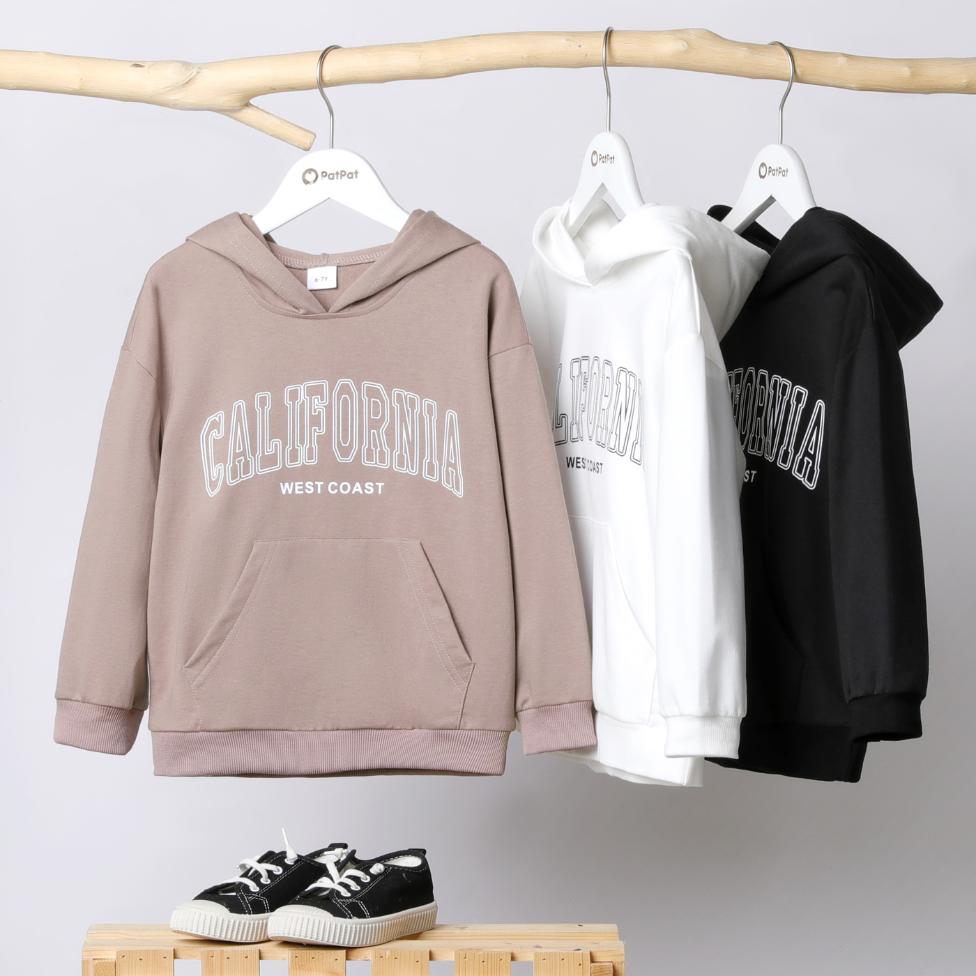 

Kid Boy Casual Letter Print Solid Color Hoodie Sweatshirt