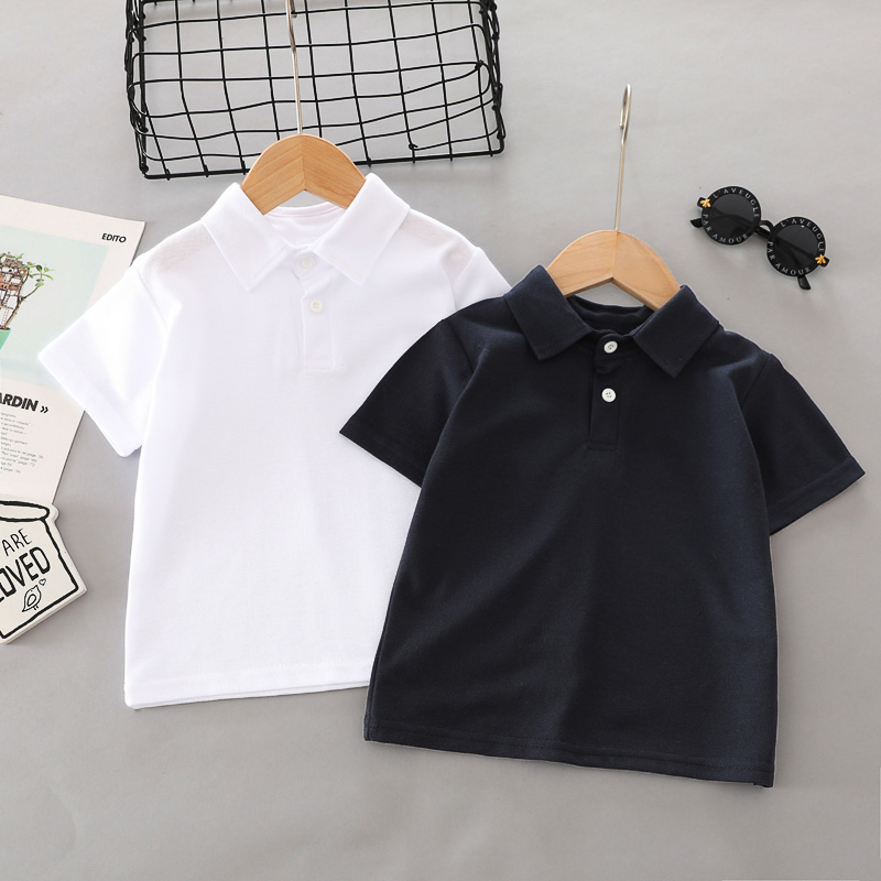 

Toddler Boy Solid Color Short-sleeve Polo Shirt