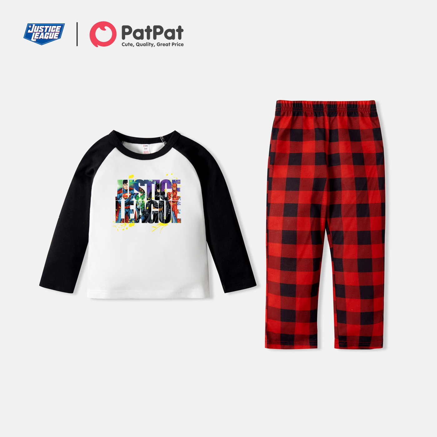 

Justice League 2-piece Toddler Boy Colorblock Tee and Plaid Pants Set