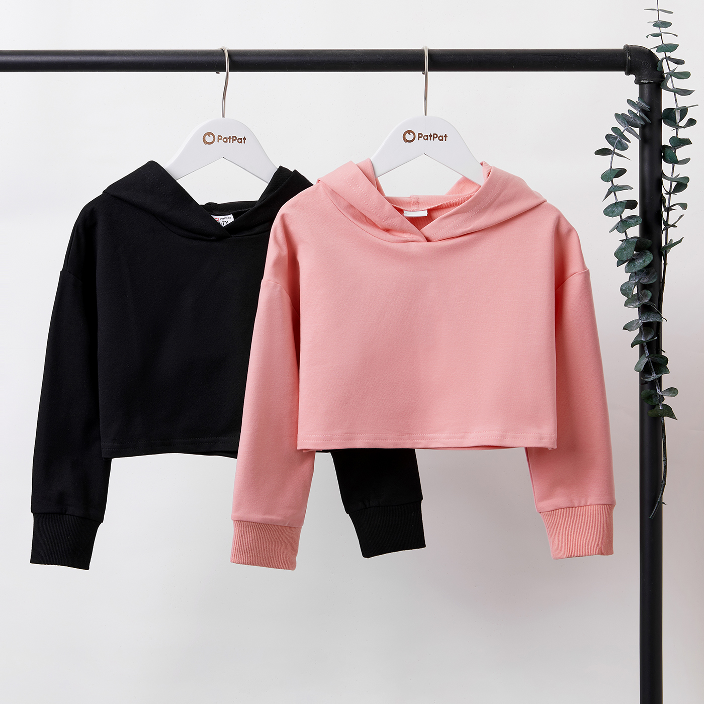 

Kids Graphic Black Long-sleeve Hooded Pullover