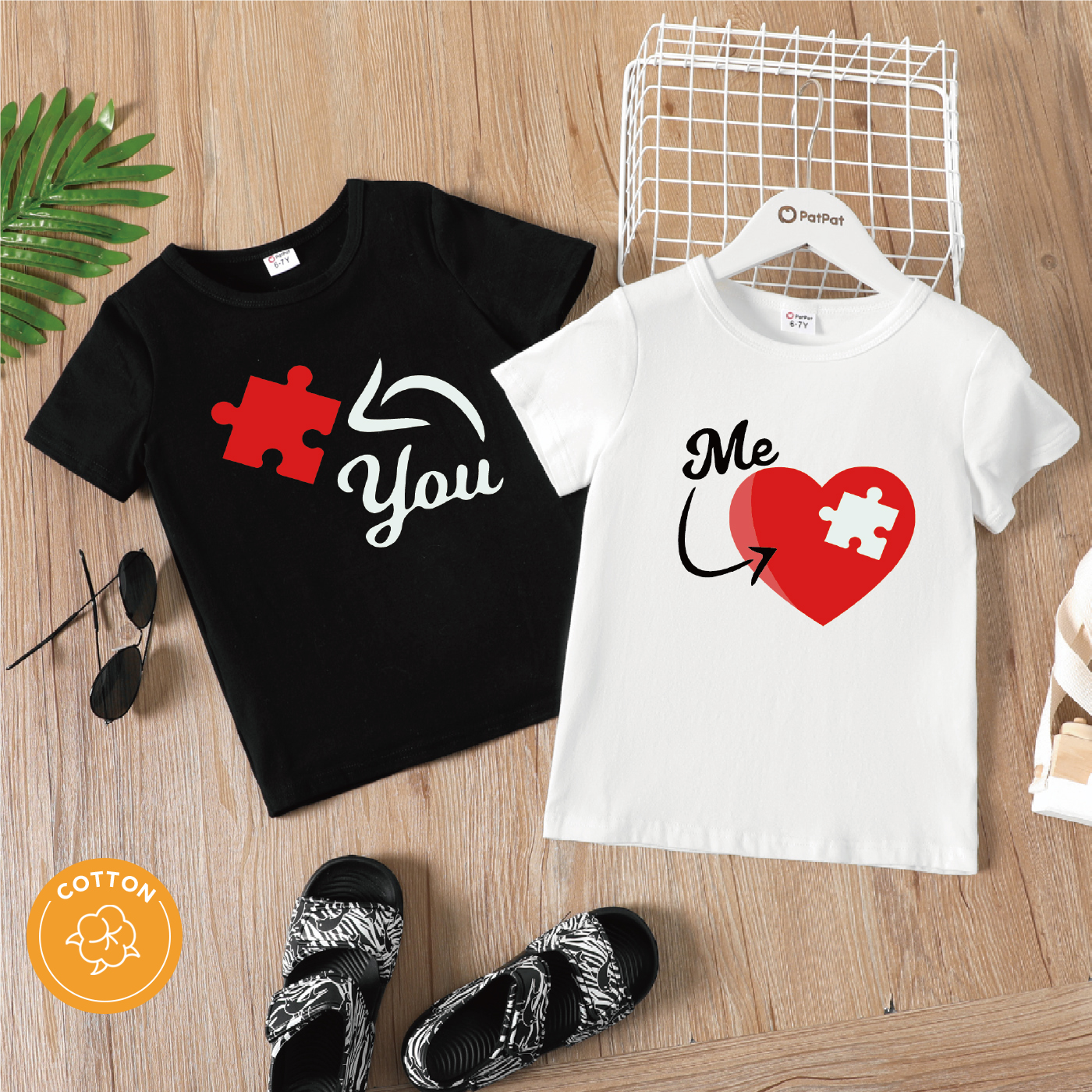 

Mother's Day Kid Girl Letter Heart Print Short-sleeve Cotton Tee