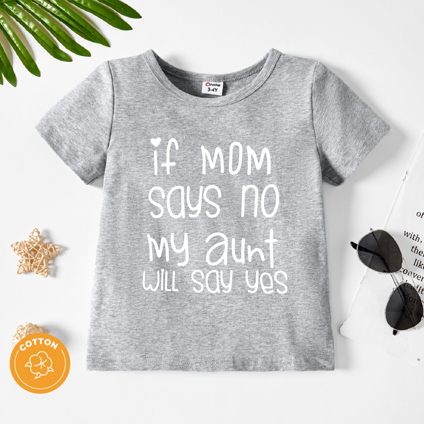 

Toddler Boy Casual Letter Print Short-sleeve Light Grey Tee