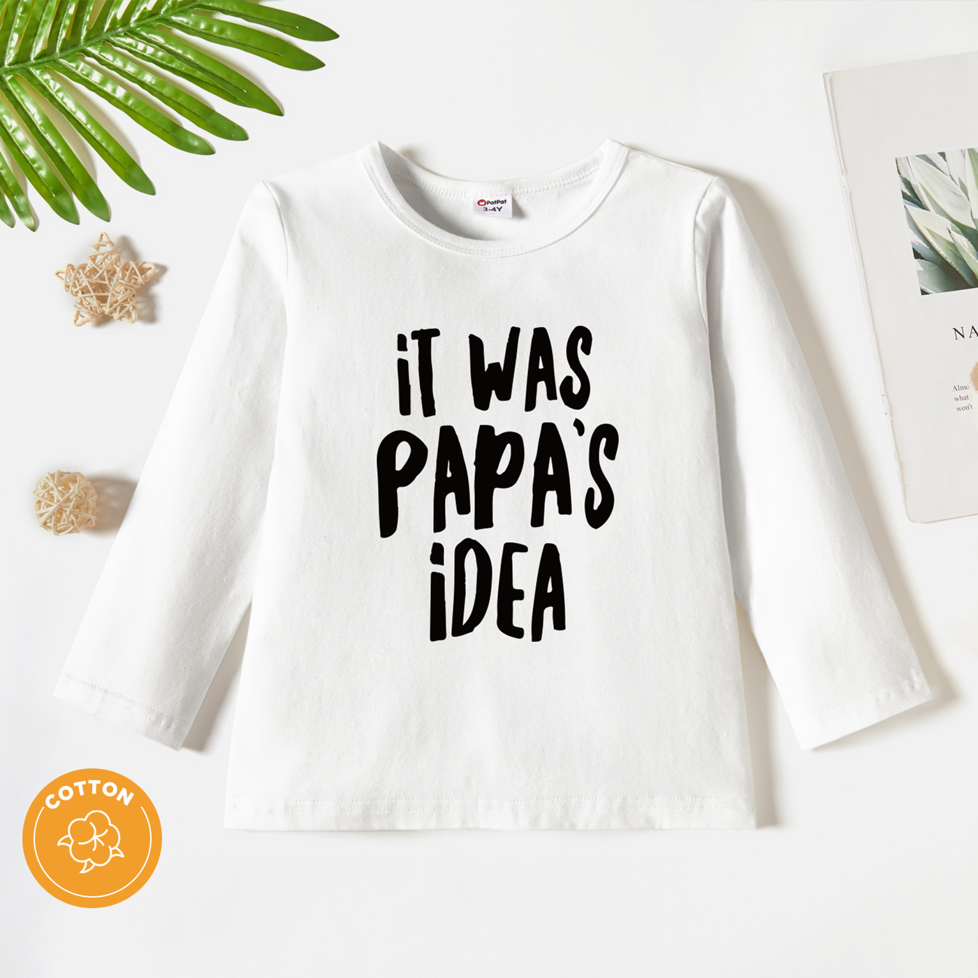 

Toddler Graphic Letter Print Long-sleeve Tee