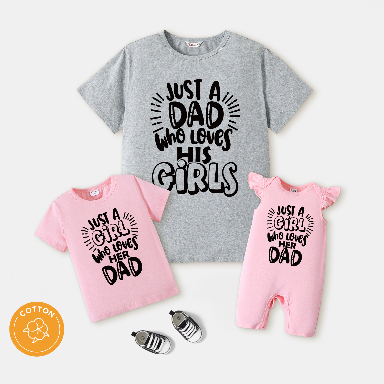 

Daddy and Me 100% Cotton Letter Print Short-sleeve T-shirts