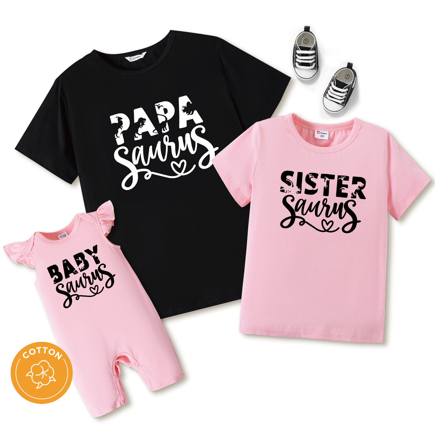 

Daddy and Me Cotton Short-sleeve Letter Print Matching T-shirts