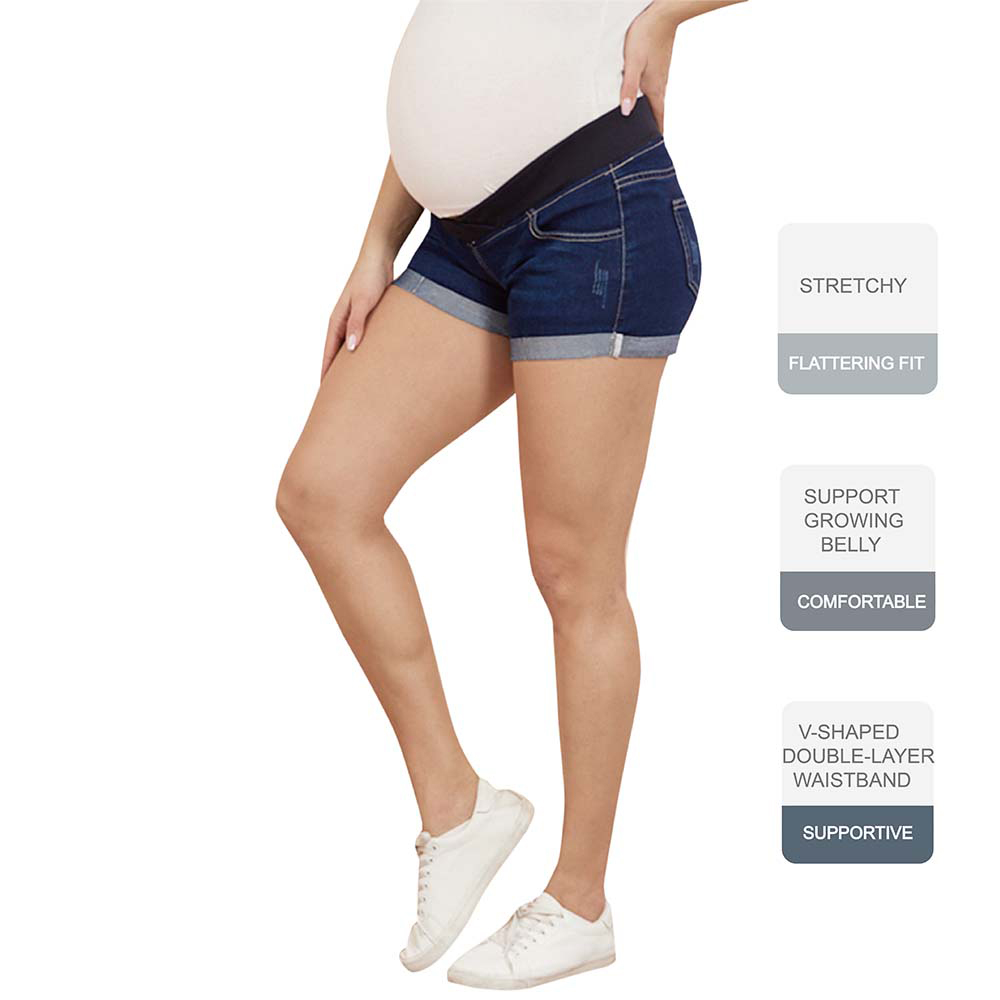 

Pretty Maternity Denim Shorts