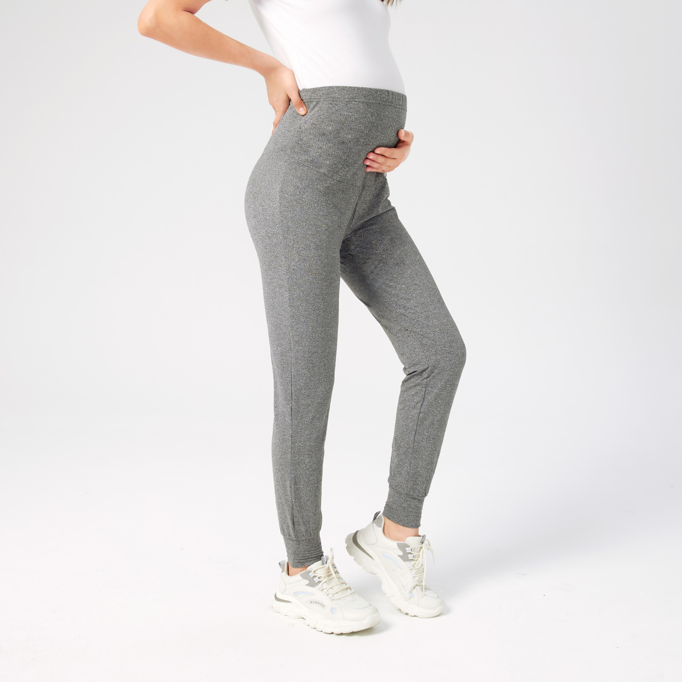 

Maternity Pure Color Elastic Waist Sweatpants